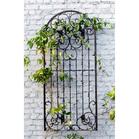 metal iron scroll wall trellis w/mounting brackets from h potter|H Potter Metal Iron Scrolling Wall Trellis Set of 3.